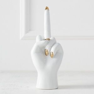 Ceramic Decor Sculpture of The Finger Hand